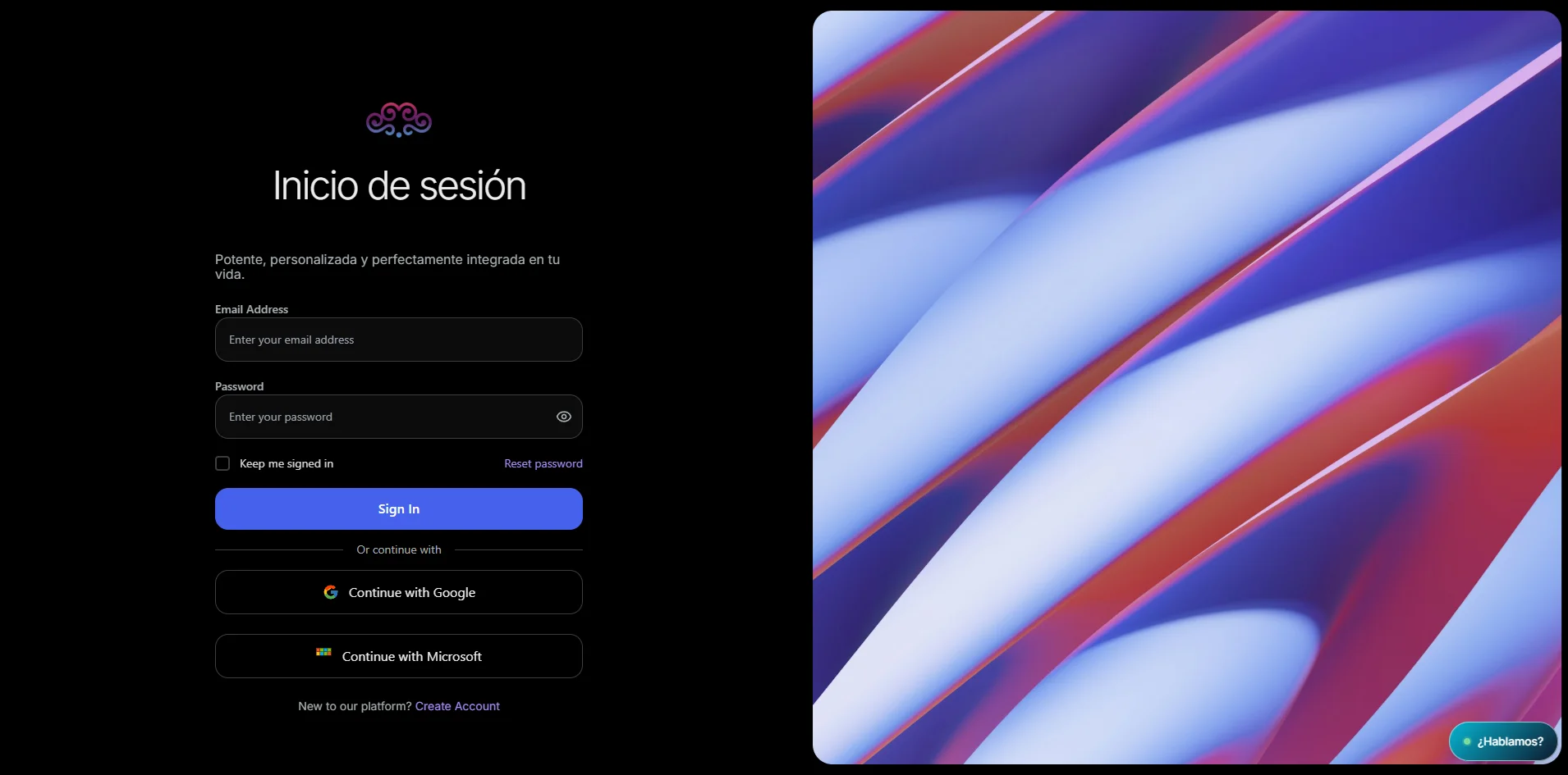 Chatbot widget embedded on a website