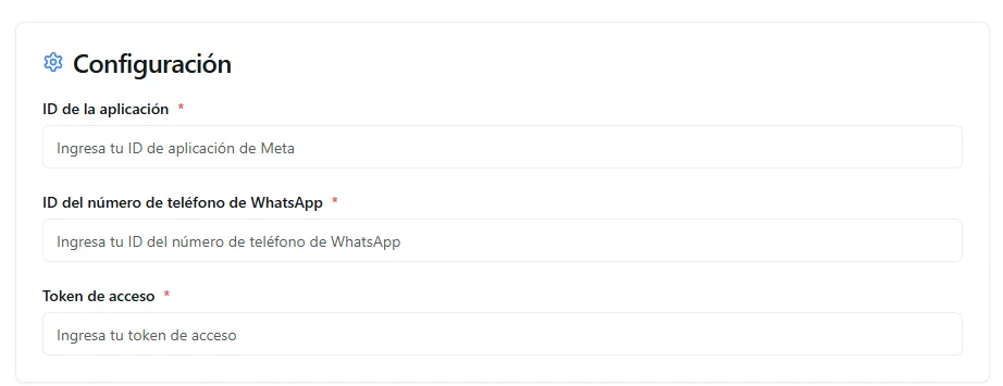 WhatsApp manual configuration stepper