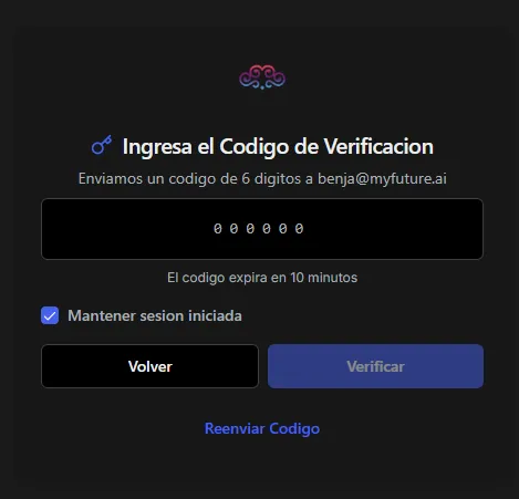 Guest sign-in screen showing the email box and code step